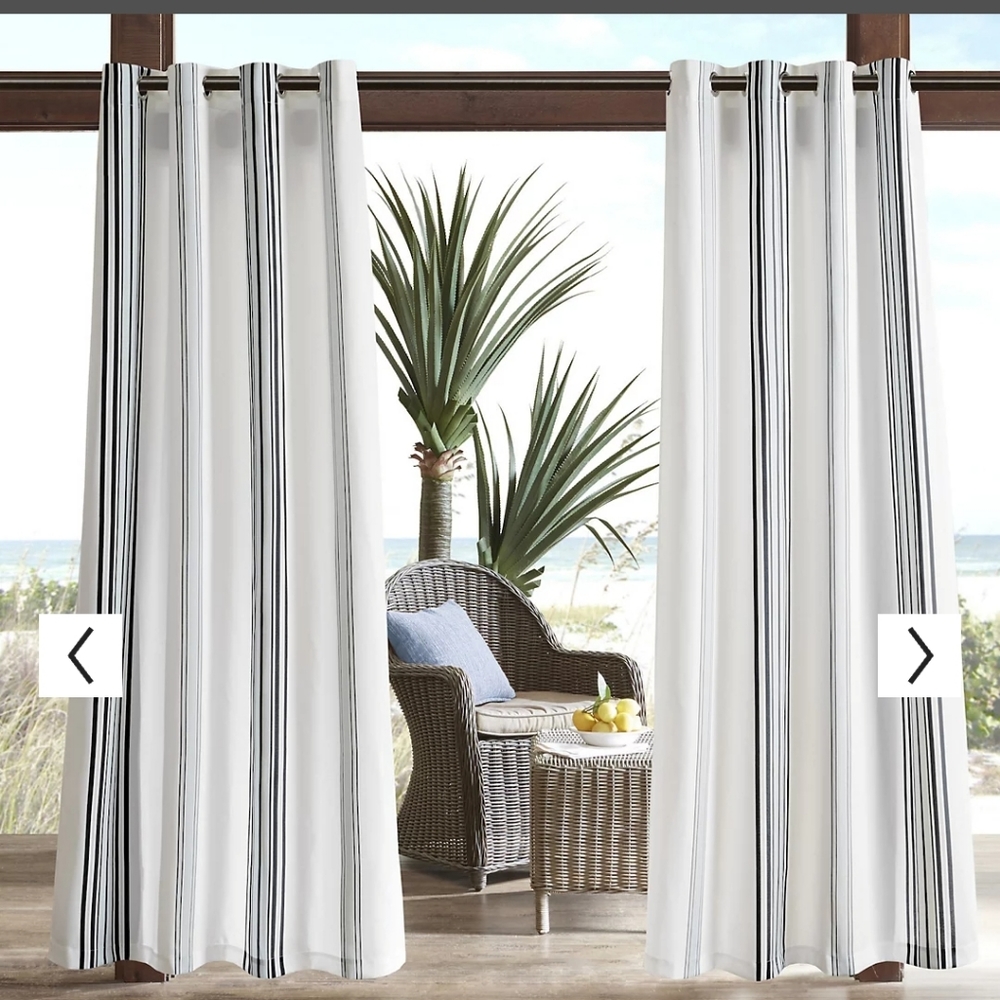 Madison Park 1-Panel Stripe Outdoor Curtains